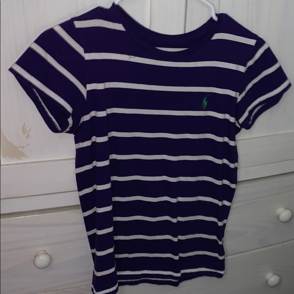 purple & white striped shirt from polo!
